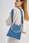 Lucky Bees Bolso de Hombro Azul y Crema